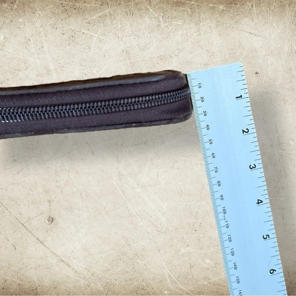 ADAMAlexis NWT Hand Tooled Brown Leather Zip Around Wallet